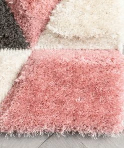 Well Woven Holland Modern Geometric Blush 3D Textured Thick & Soft Shag Rug 15 Well Woven Holland Modern Geometric Blush 3D Textured Thick & Soft Shag Rug