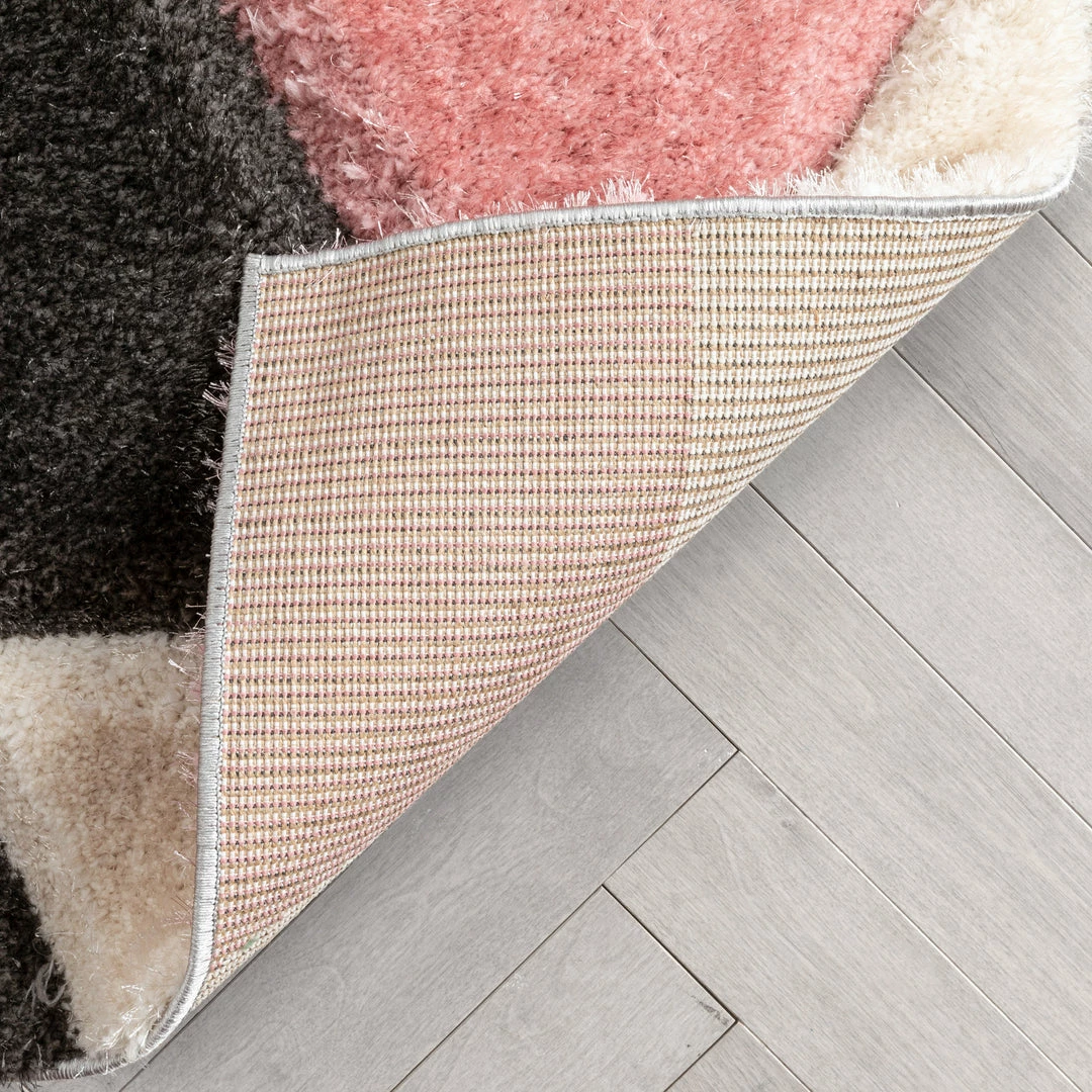 Well Woven Holland Modern Geometric Blush 3D Textured Thick & Soft Shag Rug 6 Well Woven Holland Modern Geometric Blush 3D Textured Thick & Soft Shag Rug