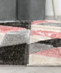 Well Woven Holland Modern Geometric Blush 3D Textured Thick & Soft Shag Rug 19 Well Woven Holland Modern Geometric Blush 3D Textured Thick & Soft Shag Rug