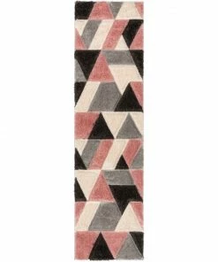 Well Woven Holland Modern Geometric Blush 3D Textured Thick & Soft Shag Rug 21 Well Woven Holland Modern Geometric Blush 3D Textured Thick & Soft Shag Rug