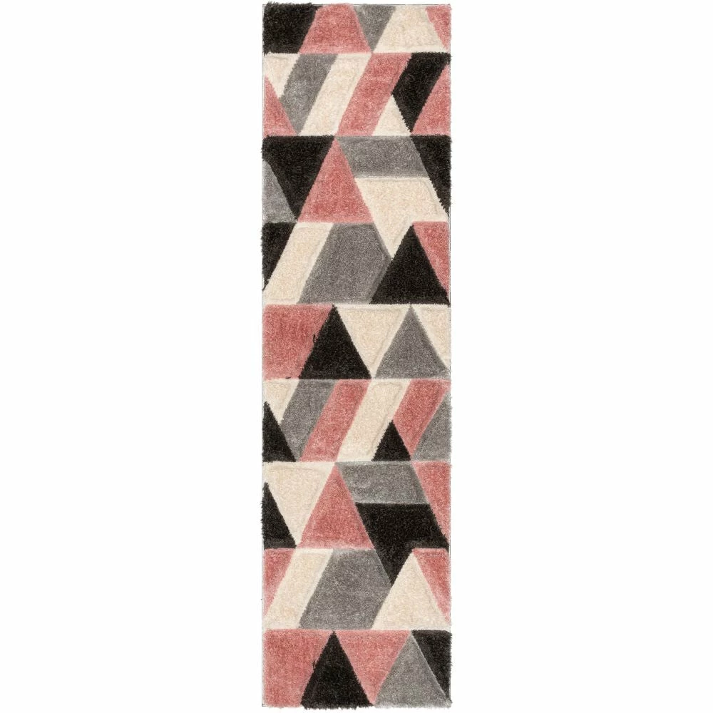 Well Woven Holland Modern Geometric Blush 3D Textured Thick & Soft Shag Rug 10 Well Woven Holland Modern Geometric Blush 3D Textured Thick & Soft Shag Rug