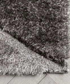 Well Woven Luz Modern Geometric Black 3D Textured Thick & Soft Shag Rug