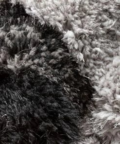 Well Woven Luz Modern Geometric Black 3D Textured Thick & Soft Shag Rug