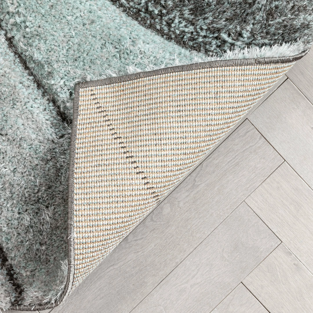 Well Woven Luz Modern Geometric Light Blue 3D Textured Thick & Soft Shag Rug 6 Well Woven Luz Modern Geometric Light Blue 3D Textured Thick & Soft Shag Rug