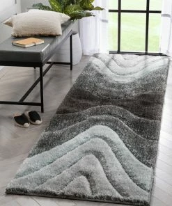 Well Woven Luz Modern Geometric Light Blue 3D Textured Thick & Soft Shag Rug 23 Well Woven Luz Modern Geometric Light Blue 3D Textured Thick & Soft Shag Rug