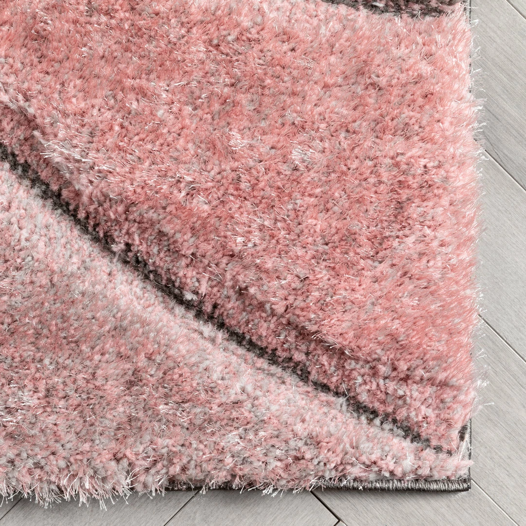 Well Woven Luz Modern Geometric Blush 3D Textured Thick & Soft Shag Rug 4 Well Woven Luz Modern Geometric Blush 3D Textured Thick & Soft Shag Rug