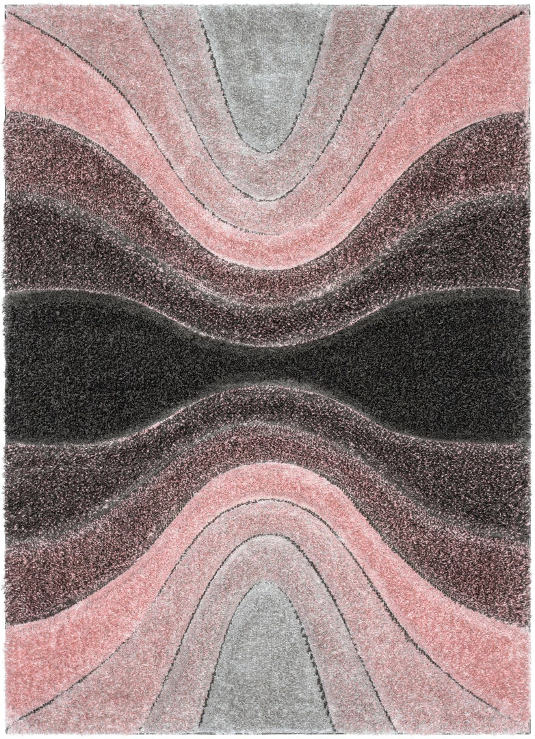 Well Woven Luz Modern Geometric Blush 3D Textured Thick & Soft Shag Rug 2 Well Woven Luz Modern Geometric Blush 3D Textured Thick & Soft Shag Rug
