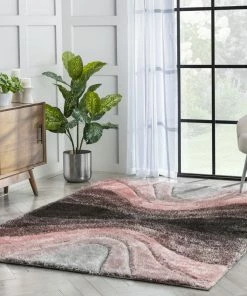 Well Woven Luz Modern Geometric Blush 3D Textured Thick & Soft Shag Rug 19 Well Woven Luz Modern Geometric Blush 3D Textured Thick & Soft Shag Rug
