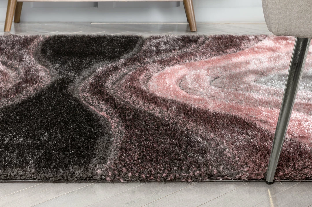 Well Woven Luz Modern Geometric Blush 3D Textured Thick & Soft Shag Rug 9 Well Woven Luz Modern Geometric Blush 3D Textured Thick & Soft Shag Rug