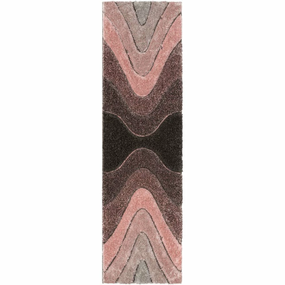 Well Woven Luz Modern Geometric Blush 3D Textured Thick & Soft Shag Rug 10 Well Woven Luz Modern Geometric Blush 3D Textured Thick & Soft Shag Rug