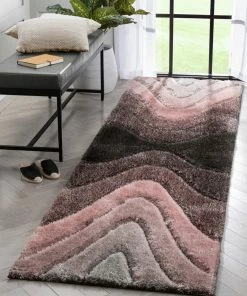 Well Woven Luz Modern Geometric Blush 3D Textured Thick & Soft Shag Rug 23 Well Woven Luz Modern Geometric Blush 3D Textured Thick & Soft Shag Rug