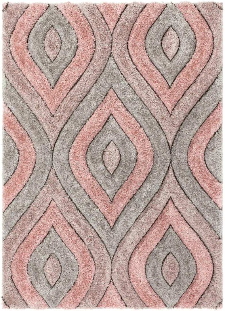 Well Woven Malibu Blush Modern 3D Textured Shag Rug By Chill Rugs 1 Well Woven Malibu Blush Modern 3D Textured Shag Rug By Chill Rugs
