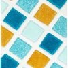 Well Woven Posh Blue Modern Geometric 3D Textured Shag Rug