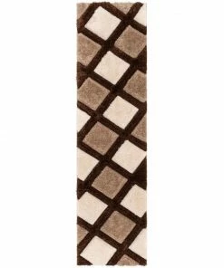 Well Woven Posh Brown Modern Geometric 3D Textured Shag Rug By Chill Rugs 9 Well Woven Posh Brown Modern Geometric 3D Textured Shag Rug By Chill Rugs