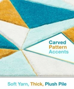 Well Woven Venice Blue Modern Geometric 3D Textured Shag Rug 11 Well Woven Venice Blue Modern Geometric 3D Textured Shag Rug