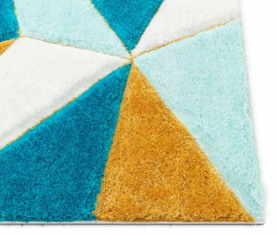Well Woven Venice Blue Modern Geometric 3D Textured Shag Rug 3 Well Woven Venice Blue Modern Geometric 3D Textured Shag Rug