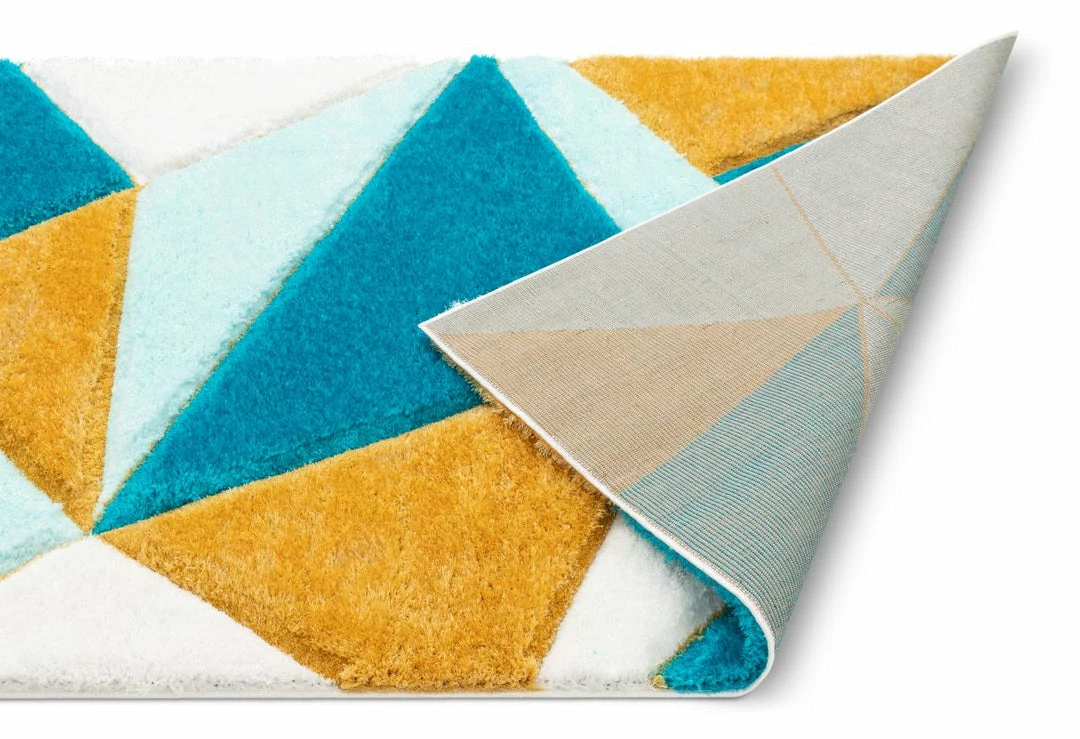 Well Woven Venice Blue Modern Geometric 3D Textured Shag Rug 4 Well Woven Venice Blue Modern Geometric 3D Textured Shag Rug