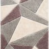 Well Woven Venice Purple Modern Geometric 3D Textured Shag Rug By Chill Rugs