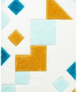 Well Woven Teahupo Blue Modern Geometric 3D Textured Shag Rug
