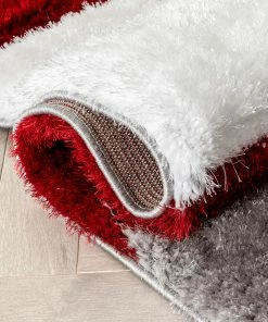 Well Woven Escondido Red Modern Geometric 3D Textured Shag Rug 16 Well Woven Escondido Red Modern Geometric 3D Textured Shag Rug