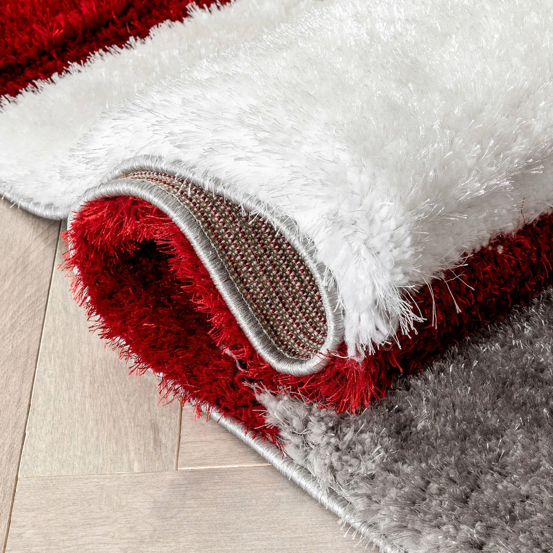 Well Woven Escondido Red Modern Geometric 3D Textured Shag Rug 4 Well Woven Escondido Red Modern Geometric 3D Textured Shag Rug