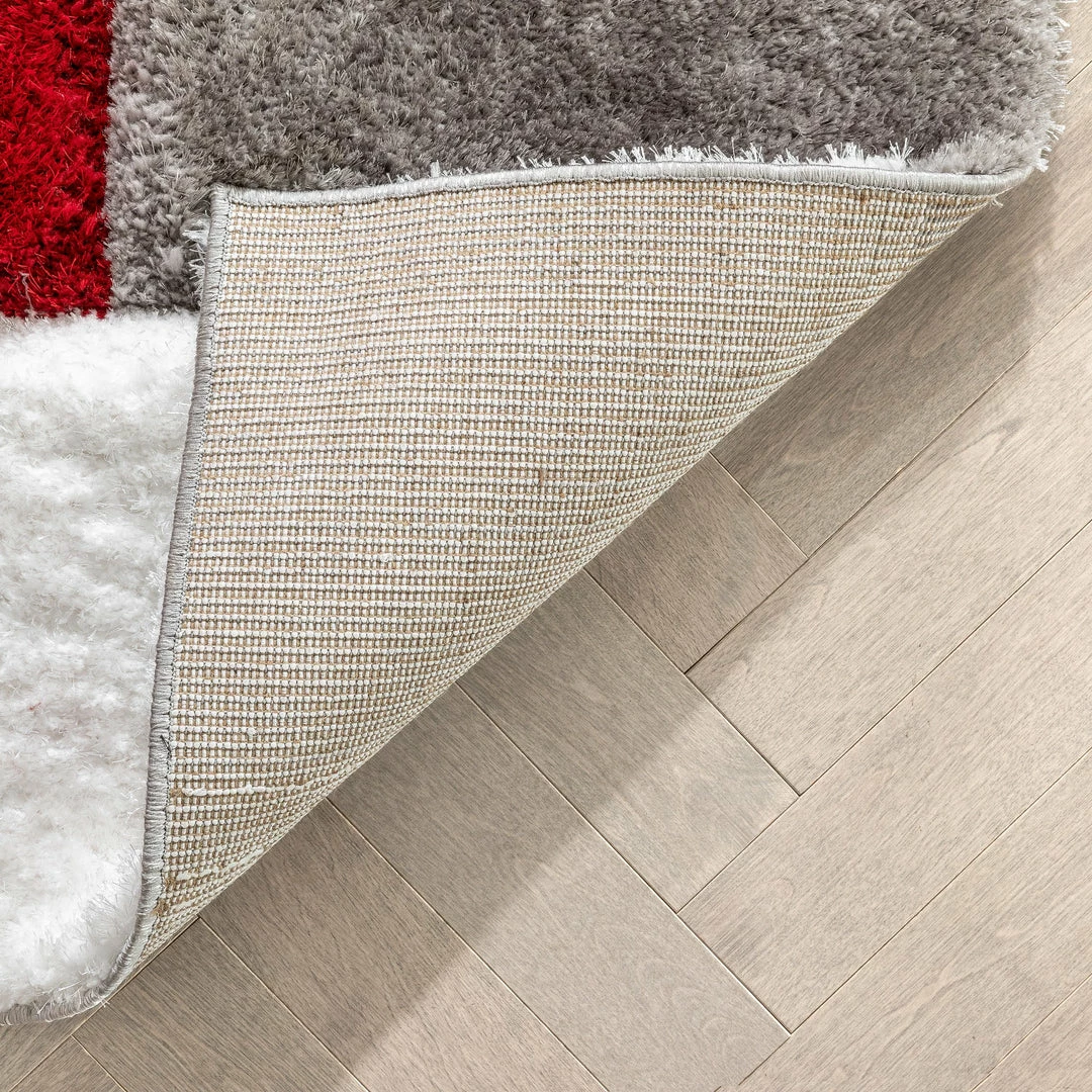 Well Woven Escondido Red Modern Geometric 3D Textured Shag Rug 6 Well Woven Escondido Red Modern Geometric 3D Textured Shag Rug