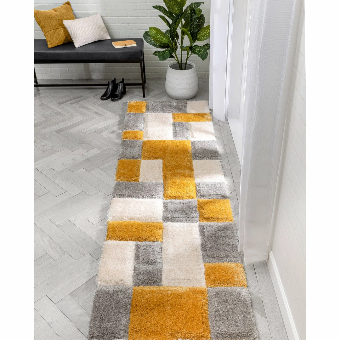 Well Woven Escondido Yellow Modern Geometric 3D Textured Shag Rug By Chill Rugs 8 Well Woven Escondido Yellow Modern Geometric 3D Textured Shag Rug By Chill Rugs