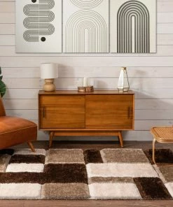 Well Woven Escondido Brown Modern Geometric 3D Textured Shag Rug 14 Well Woven Escondido Brown Modern Geometric 3D Textured Shag Rug