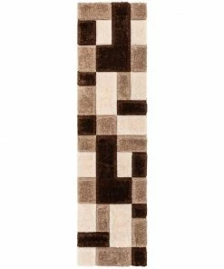 Well Woven Escondido Brown Modern Geometric 3D Textured Shag Rug 15 Well Woven Escondido Brown Modern Geometric 3D Textured Shag Rug