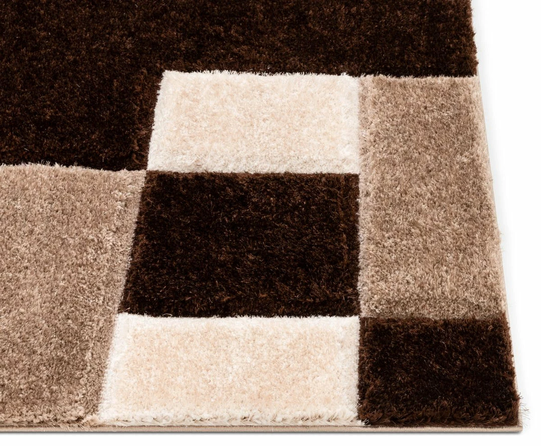 Well Woven Escondido Brown Modern Geometric 3D Textured Shag Rug 3 Well Woven Escondido Brown Modern Geometric 3D Textured Shag Rug