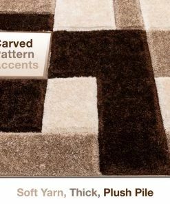 Well Woven Escondido Brown Modern Geometric 3D Textured Shag Rug 13 Well Woven Escondido Brown Modern Geometric 3D Textured Shag Rug