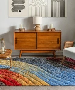 Well Woven Mojave Red Modern 3D Textured Shag Rug By Chill Rugs 10 Well Woven Mojave Red Modern 3D Textured Shag Rug By Chill Rugs