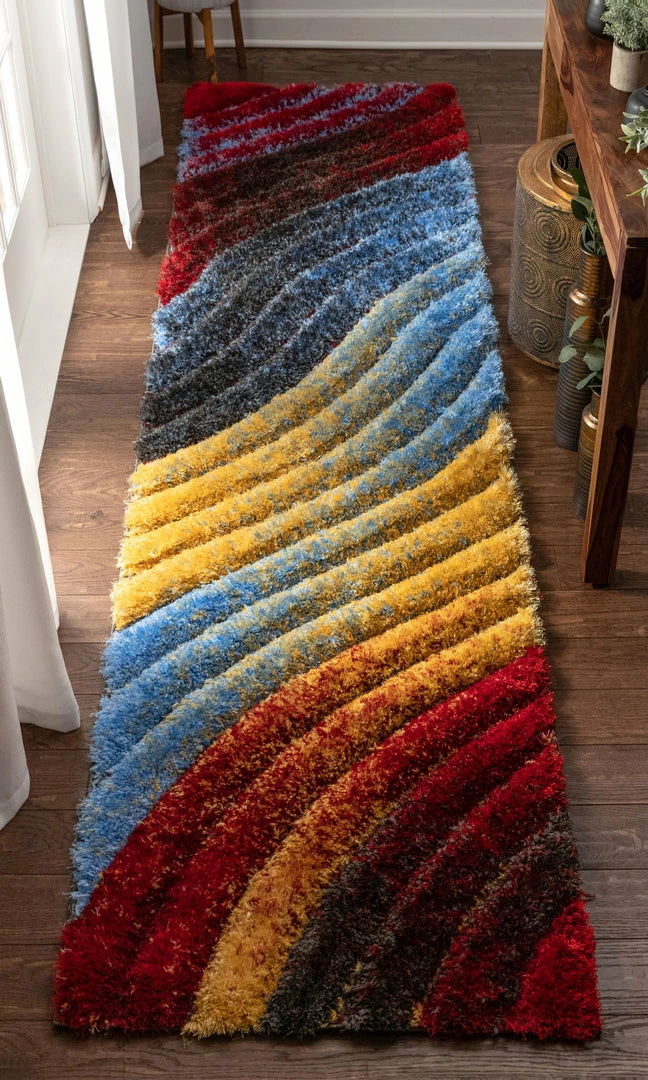 Well Woven Mojave Red Modern 3D Textured Shag Rug By Chill Rugs 4 Well Woven Mojave Red Modern 3D Textured Shag Rug By Chill Rugs