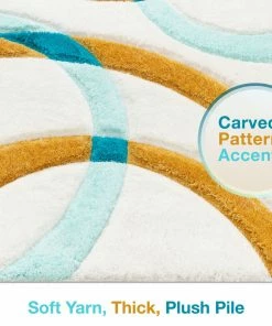 Well Woven Bevel Blue Modern Geometric 3D Textured Shag Rug 12 Well Woven Bevel Blue Modern Geometric 3D Textured Shag Rug