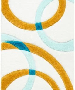 Well Woven Bevel Blue Modern Geometric 3D Textured Shag Rug