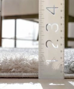 Well Woven Bevel Modern Geometric Arcs & Shapes Shag Blush Grey 3D Textured Thick & Soft Shag Rug