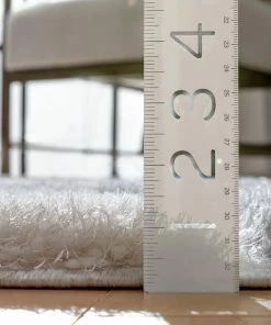 Well Woven Bevel Modern Geometric Arcs & Shapes Shag Light Blue Grey 3D Textured Thick & Soft Shag Rug