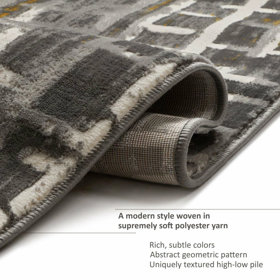 Well Woven Unimaginable Grey Modern Rug 3'11" X 5'3" Geometric 5 Well Woven Unimaginable Grey Modern Rug 3'11" X 5'3" Geometric