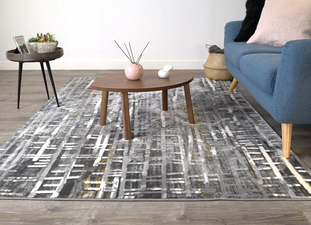 Well Woven Unimaginable Grey Modern Rug 3'11" X 5'3" Geometric 6 Well Woven Unimaginable Grey Modern Rug 3'11" X 5'3" Geometric