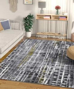 Well Woven Unimaginable Grey Modern Rug 3'11" X 5'3" Geometric