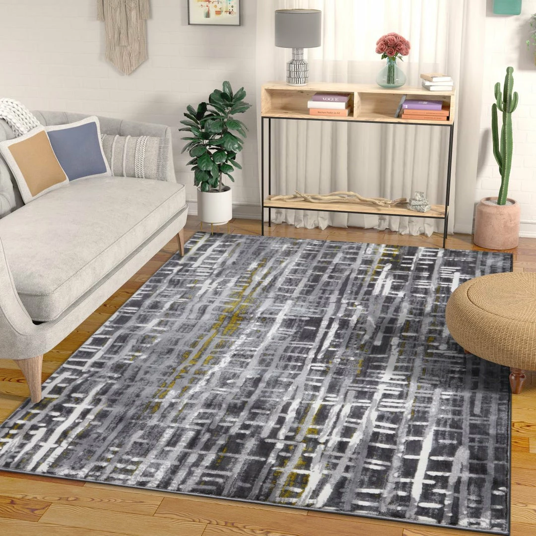 Well Woven Unimaginable Grey Modern Rug 3'11" X 5'3" Geometric 2 Well Woven Unimaginable Grey Modern Rug 3'11" X 5'3" Geometric