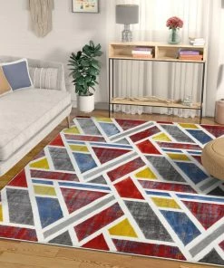 Well Woven Courage Multi Geometric Modern Rug 7'10" X 9'10"