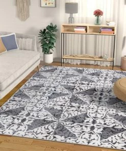 Well Woven Devotion Grey Modern Geometric Rug