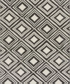 Well Woven Lovely Squares Grey Modern Geometric Rug Moroccan