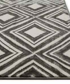 Well Woven Lovely Squares Grey Modern Geometric Rug Moroccan