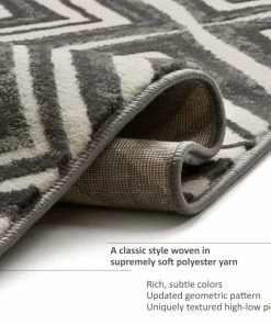 Well Woven Lovely Squares Grey Modern Geometric Rug Moroccan