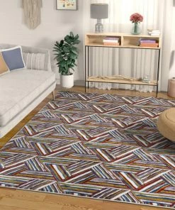 Well Woven Multi Color Breathless Multi Modern Rug
