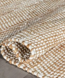 Well Woven Willow Jute Chevron Natural Hand-Woven Chunky-Textured Rug