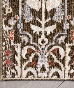 Well Woven Ahote Vintage Floral Damask Pattern Brown Textured Rug 12 Well Woven Ahote Vintage Floral Damask Pattern Brown Textured Rug