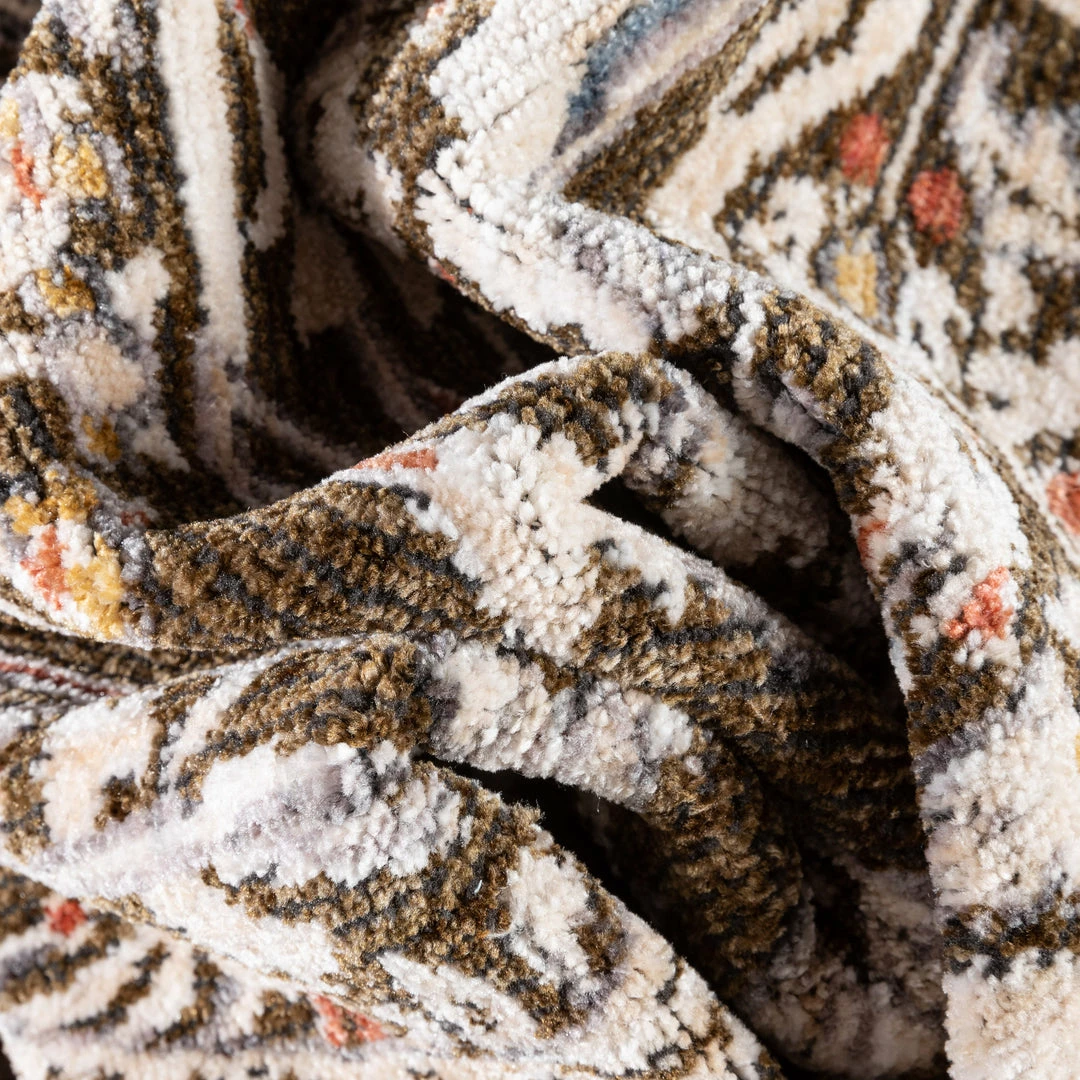 Well Woven Ahote Vintage Floral Damask Pattern Brown Textured Rug 3 Well Woven Ahote Vintage Floral Damask Pattern Brown Textured Rug